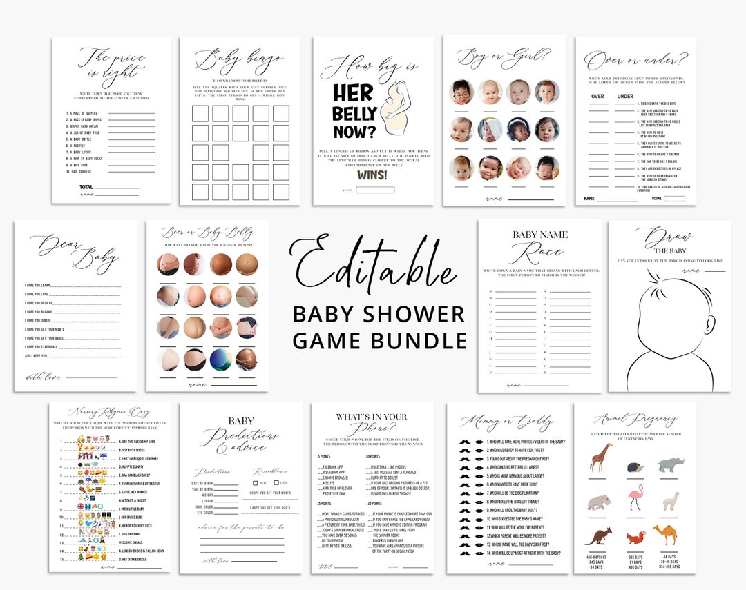 editable-baby-shower-games-bundle-minimalist-simple-gender-etsy