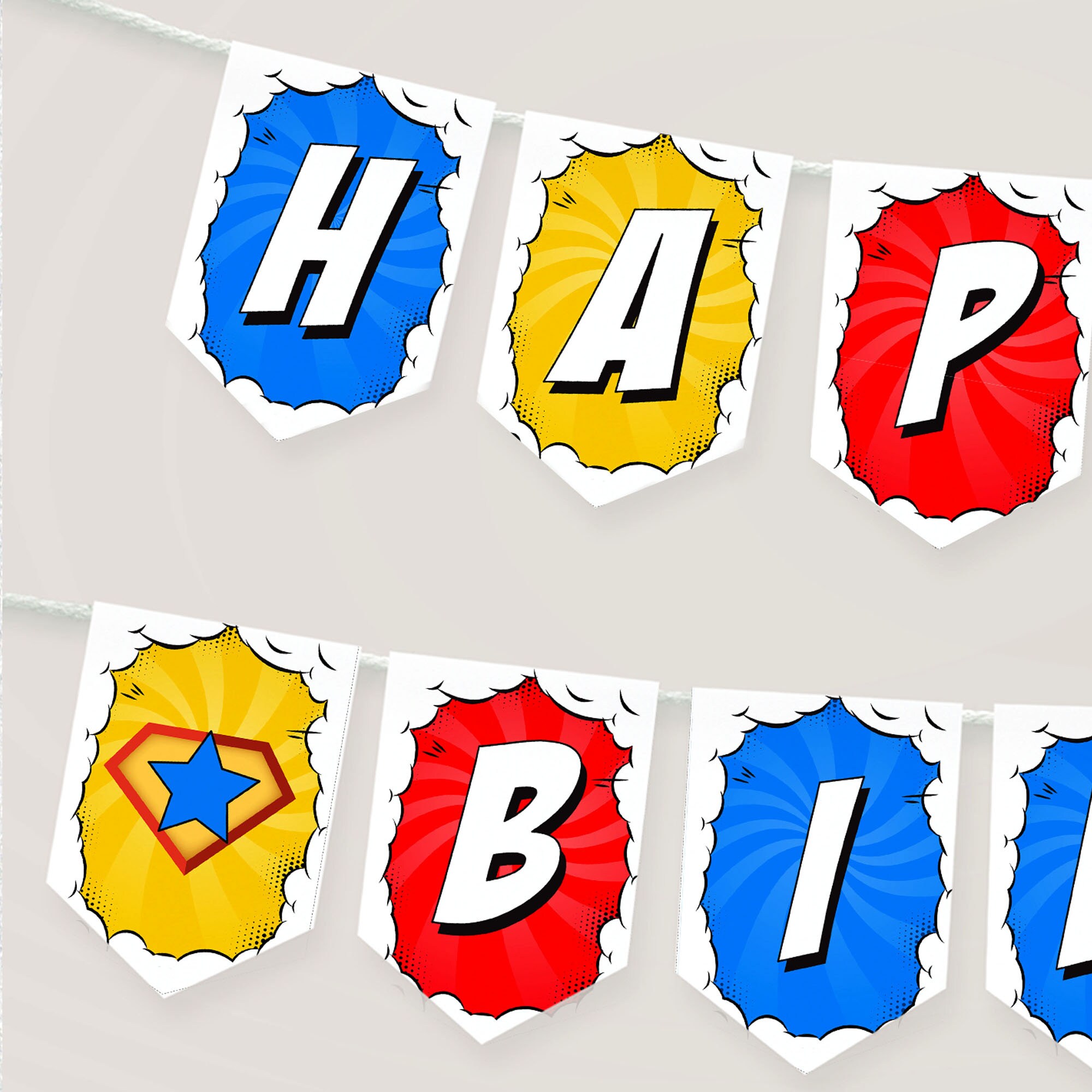superheroes-birthday-banner-superheroes-party-decorations-bunting-banner-happy-birthday-template-printable-sh-etsy