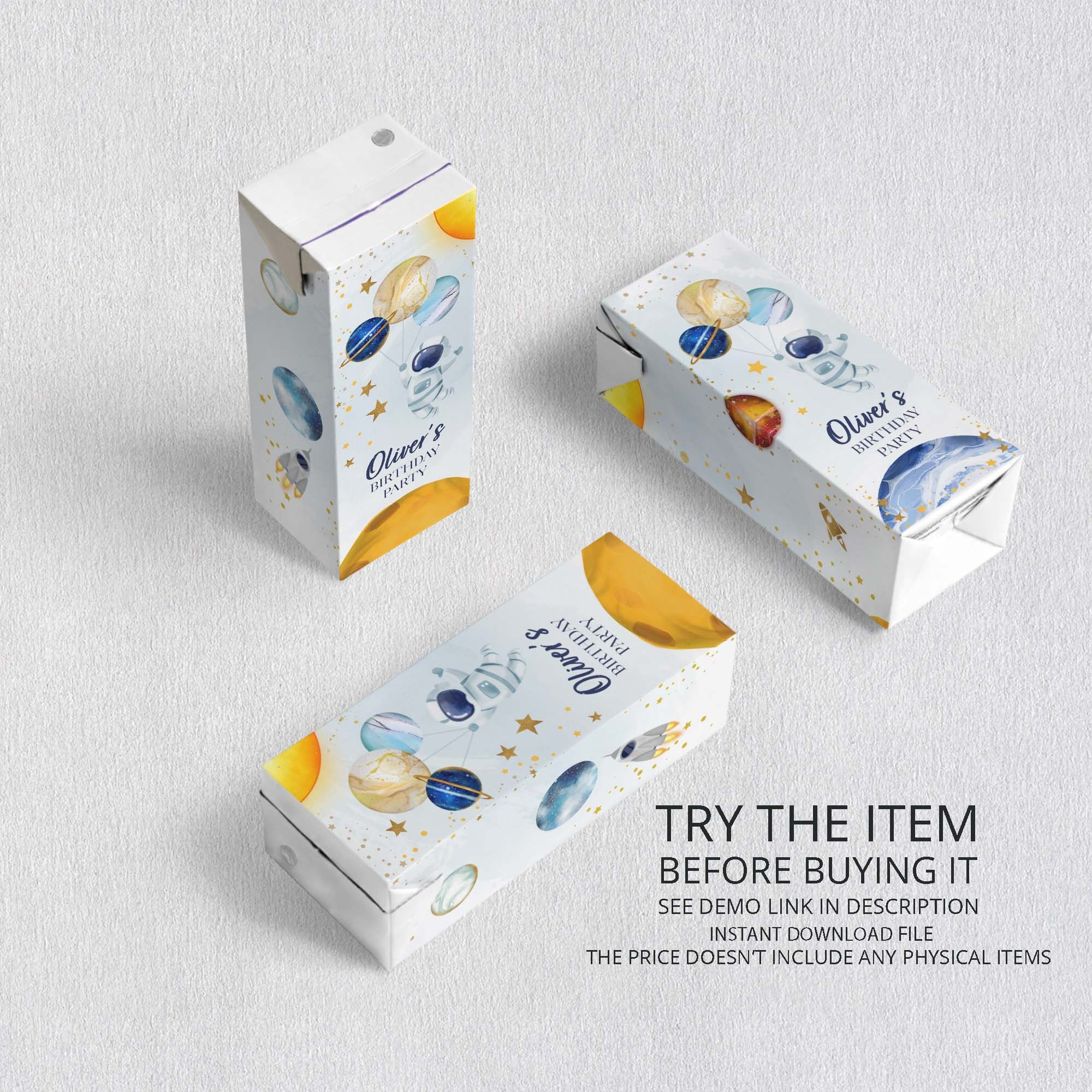 Personalized Juice Box Wrapper Trip Around the Sun for 6.75oz | Space ...