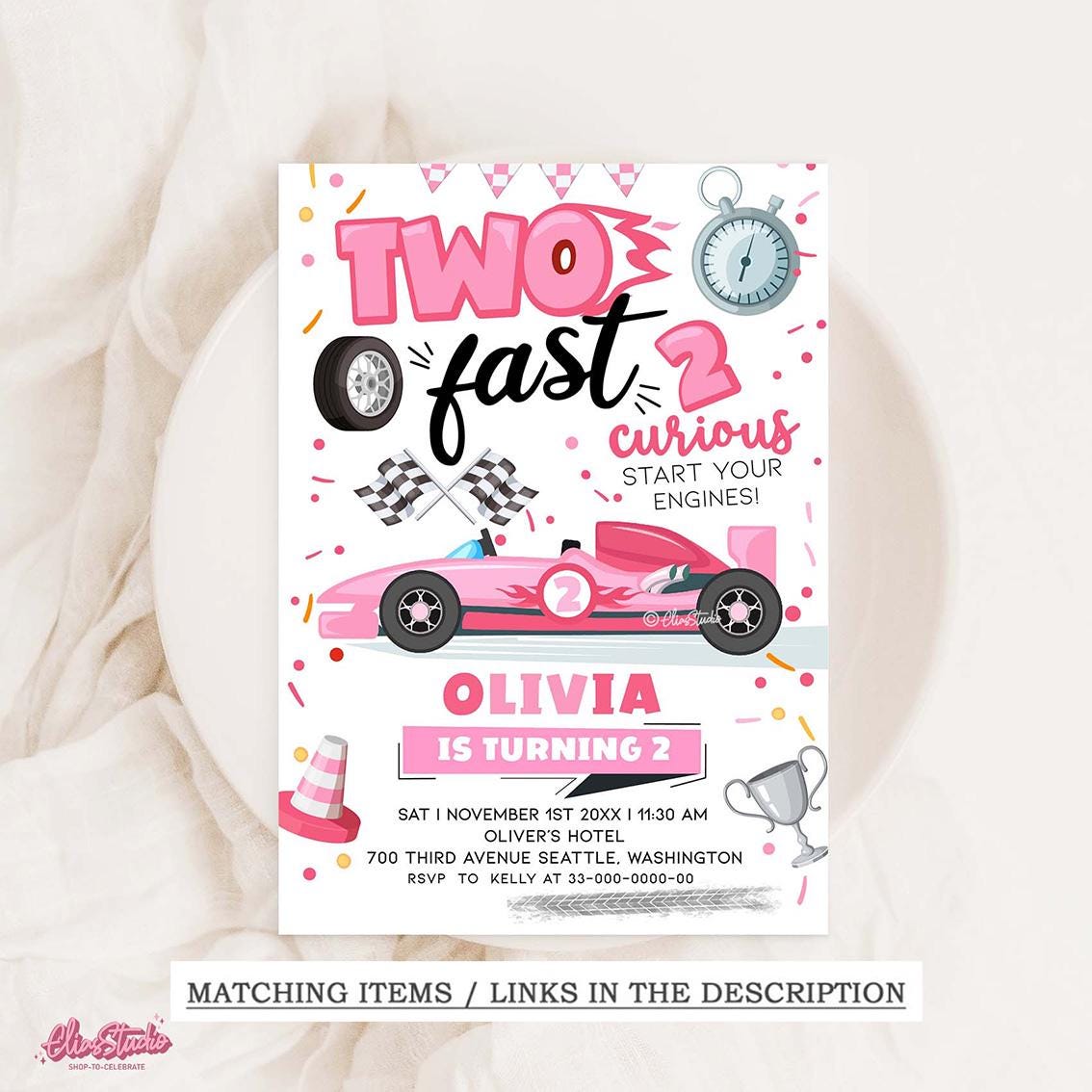 Racing Girl Birthday Decorations, Sign Bundle, Table Signs Template ...
