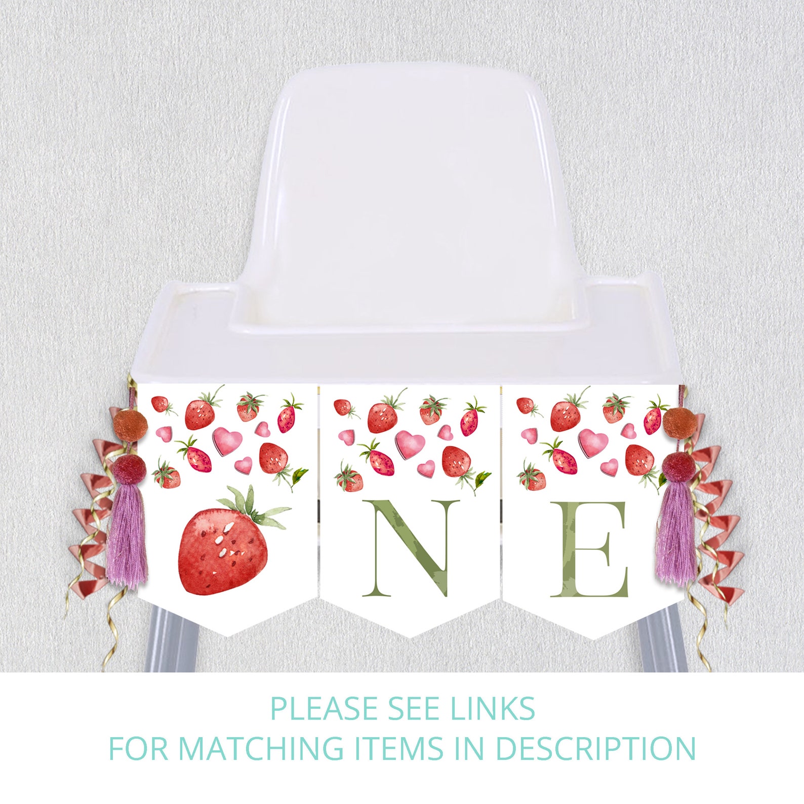 Editable Berry First Birthday Backdrop Banner Personalized - Etsy Canada