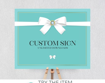Editable Sign Bride & Co. Custom Sign Sign Template . Breakfast at Party /589