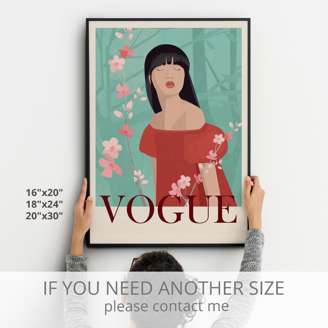 Vogue Wall Art Fashion Wall Art Vogue Cover Poster Vogue | Etsy