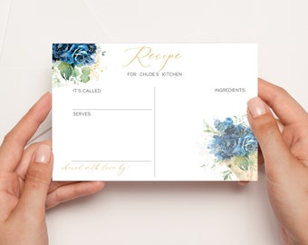 She's Been Scooped Up Bridal Shower Recipe Card Template She Got Scooped Up Bridal Shower Table Setting Printable Recipe Card Flower CU38