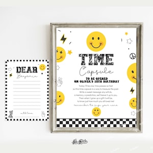 ONE Happy Dude verjaardagsfeestje decor, Time Capsule eerste verjaardag, 1e feestvarken thema, baby Time Capsule, One Happy Dude decoraties DU36