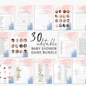 Paquete de juegos para revelar el género del bebé: ¡Hace frío afuera! Juegos para revelar el género del bebé en el baby shower. Fiesta de revelación de género de invierno. Juegos para baby shower de invierno. W299
