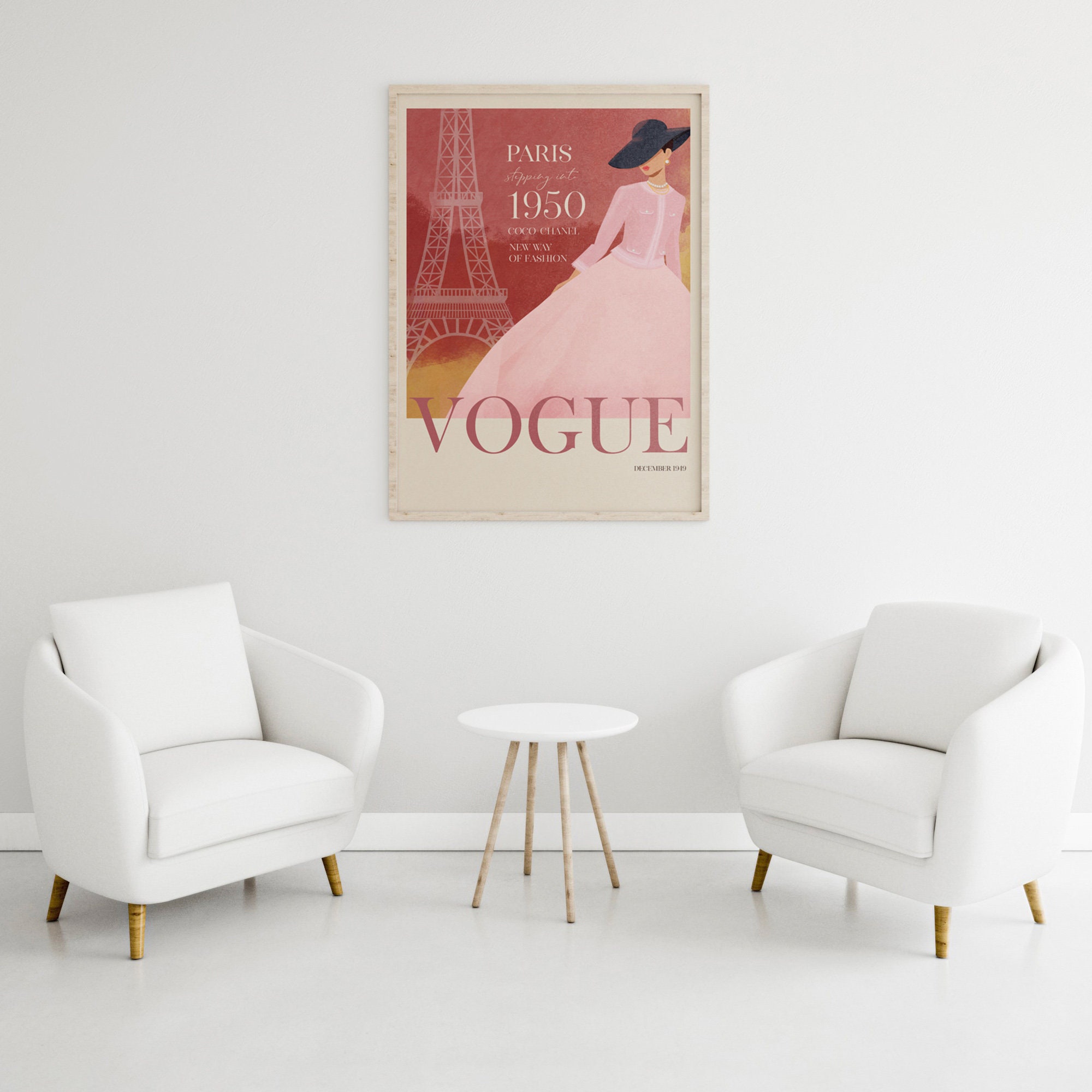 Vogue Wall Art Fashion Wall Art Vogue Cover Poster Vogue Etsy