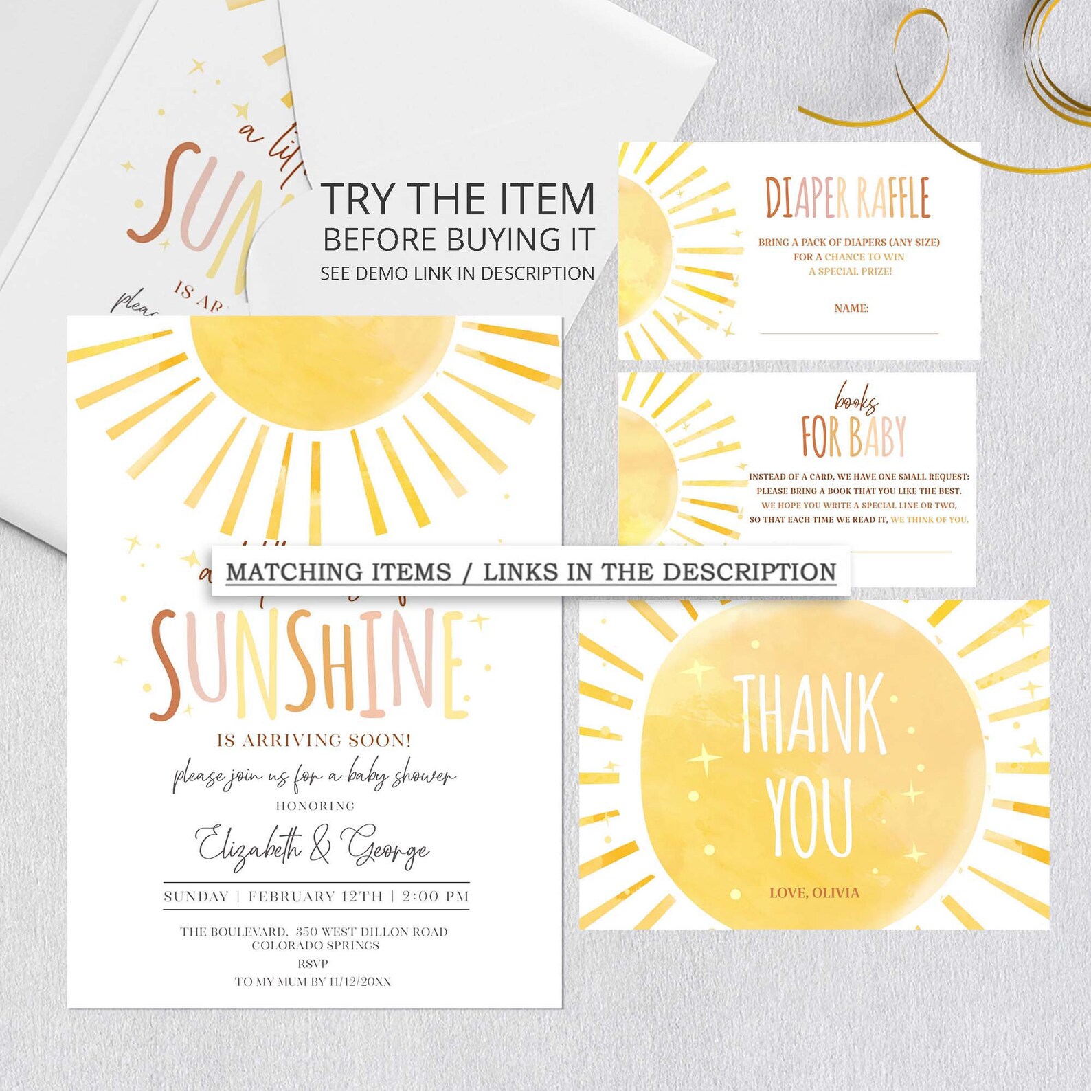 Editable Sunshine Baby Shower Games Printable boho Baby - Etsy