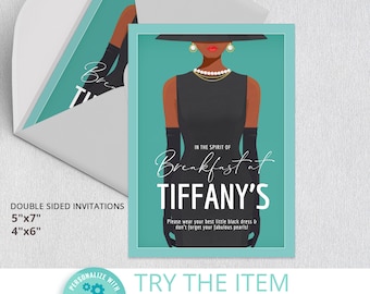 Breakfast at Bride and Co Bridal  Shower Party Invitation  Template Instant Download /64