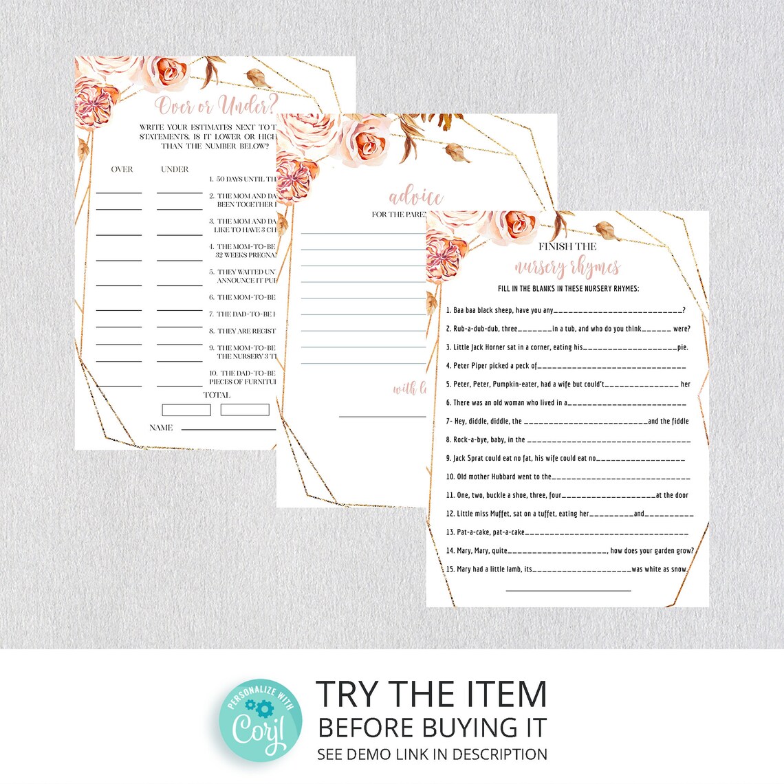 Pumpkin Baby Shower Games Printable Pastel Pink Pumpkin Baby - Etsy