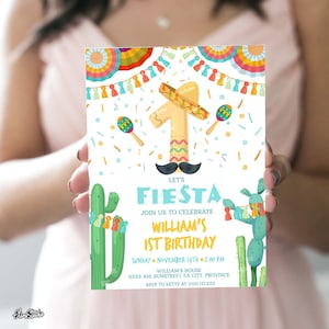 First Fiesta invitation | First Birthday Fiesta Boy Invitations Let&#39;s Fiesta | 1st Birthday Fiesta Invite F27
