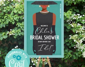 Bridal shower Welcome Sign Template .Wedding shower.