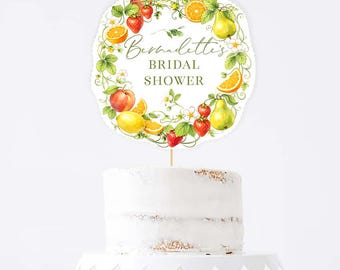 Bridal Shower Cake Topper Printable, Fresh Off The Market Bridal Shower Cake Topper, Citrus Bridal Shower Centerpiece, Farmers Market FM2