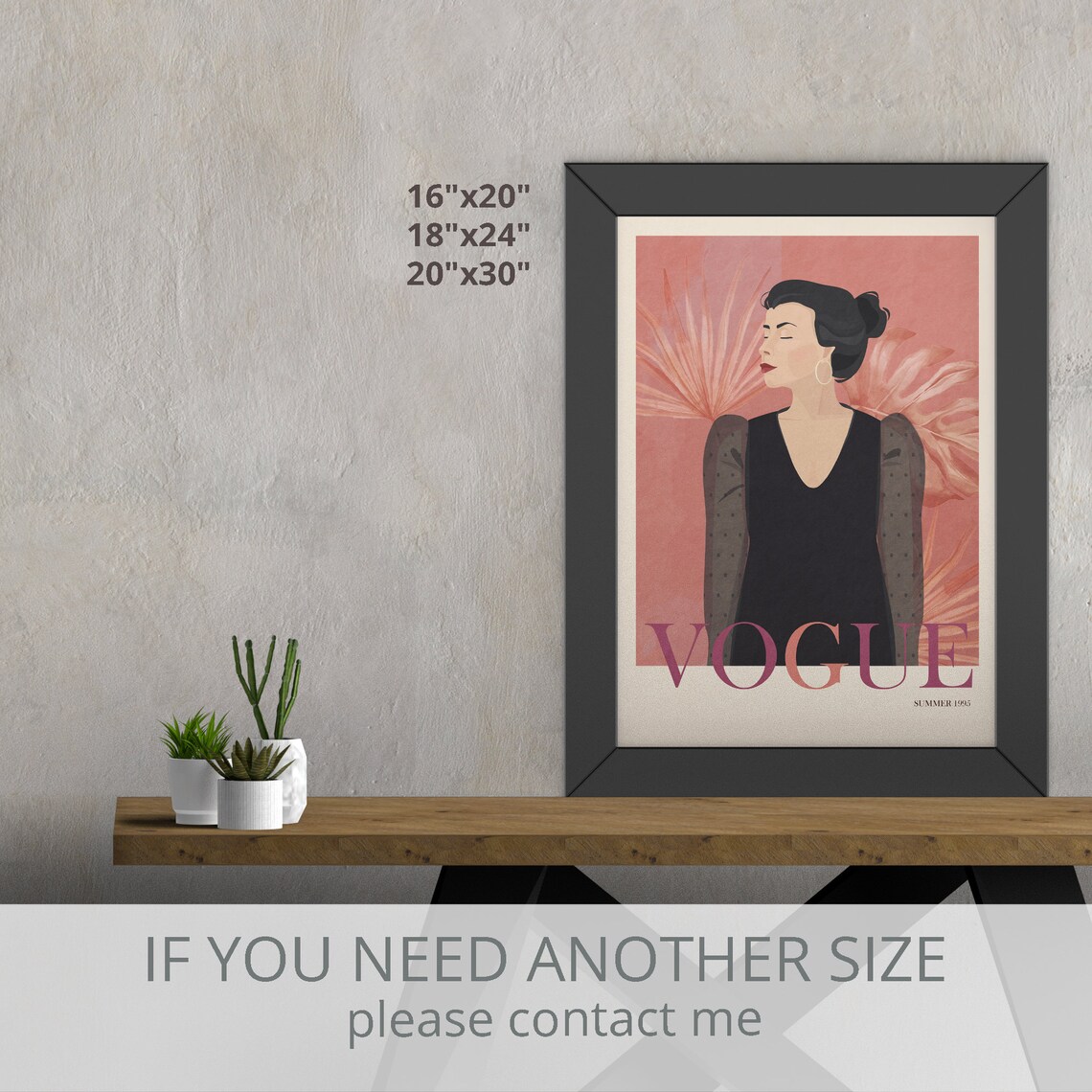 Vogue Wall Art Fashion Wall Art Vogue Cover Poster Vogue Etsy