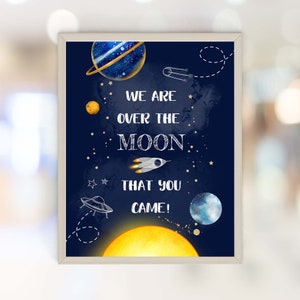 Favors  Sign Template | Space Party  Thank You Sign | Outer Space Birthday Sign | Galaxy Party Decorations SP295
