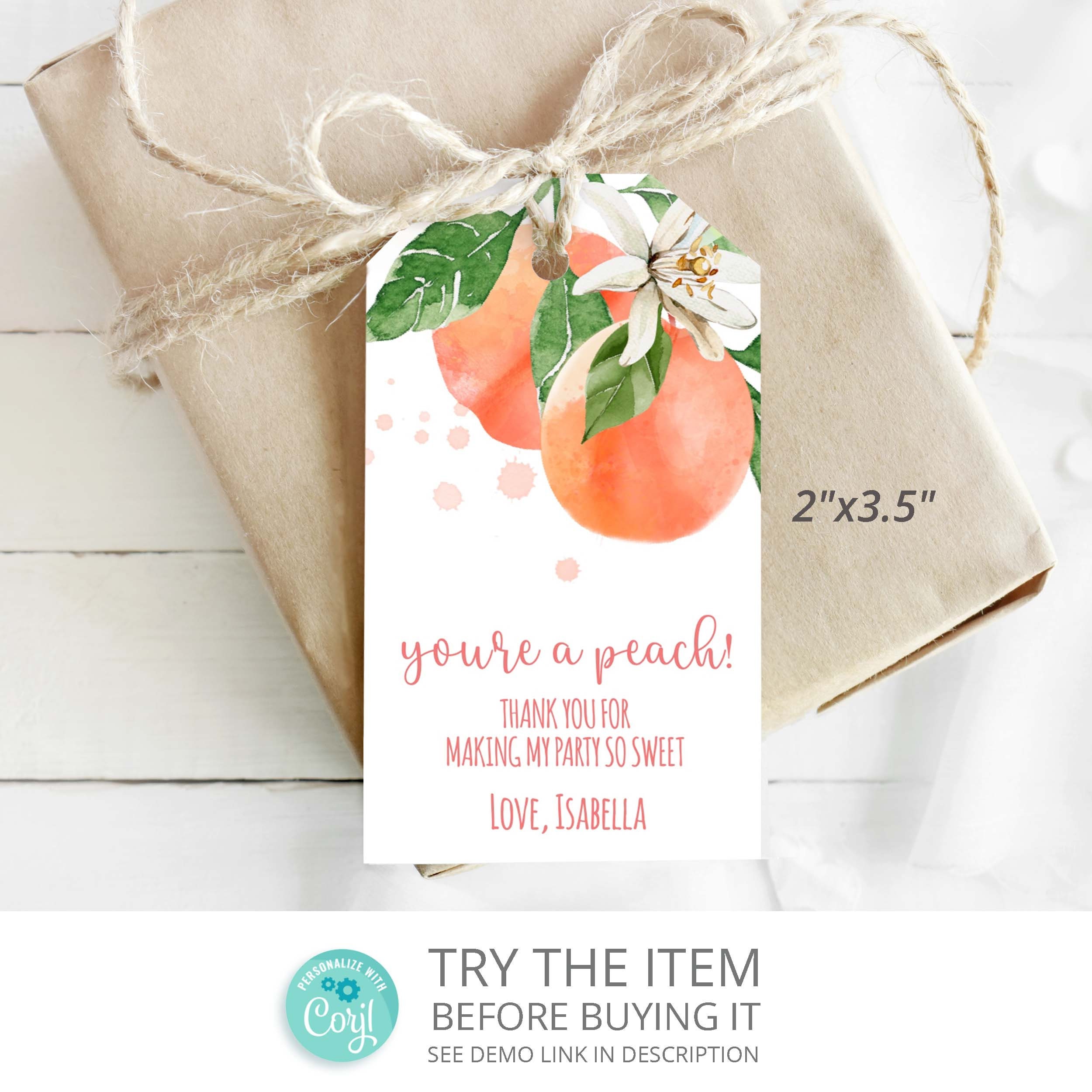 Peach Party Favor - Etsy