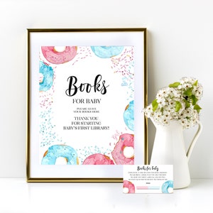 Donut Baby Shower Books for Baby • Baby Shower Book Instead of a Card   INSTANT DOWNLOAD
