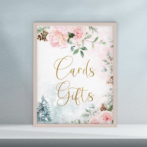 Cards and Gifts Sign, Baby its Cold Outside Baby Shower Sign, Holiday Winter Theme Cards and Gifts Signs, Table Sign Party Decorations W138