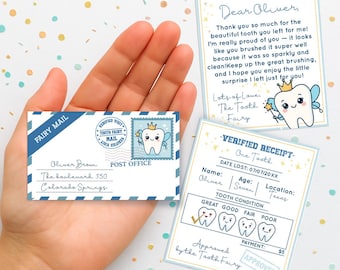 Mini Tooth Fairy Letter and Receipt Set: Printable Digital Template (TF4