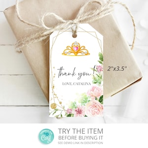 Quinceanera Gift Tag Editable Thank You Tag | Quinceanera Favors Tags  Quinceanera Decorations /828