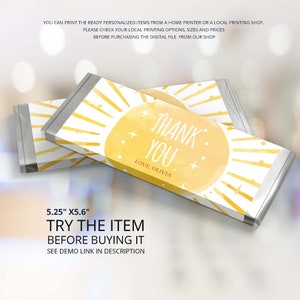 Editable Sunshine Birthday Chocolate Bar Wrapper • Candy Bar Wrappers Sunshine Baby Shower Chocolate Favor S71