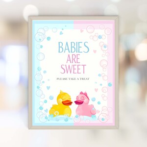 Babies are Sweet Sign Diaper Raffle Sign Waddle it be Gender Reveal Ideas Duck Gender Reveal  Party Decorations 201
