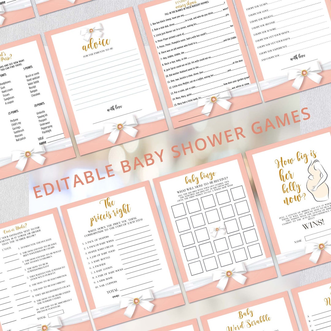 Baby & Co. Baby Shower Games Printable breakfast at Baby - Etsy