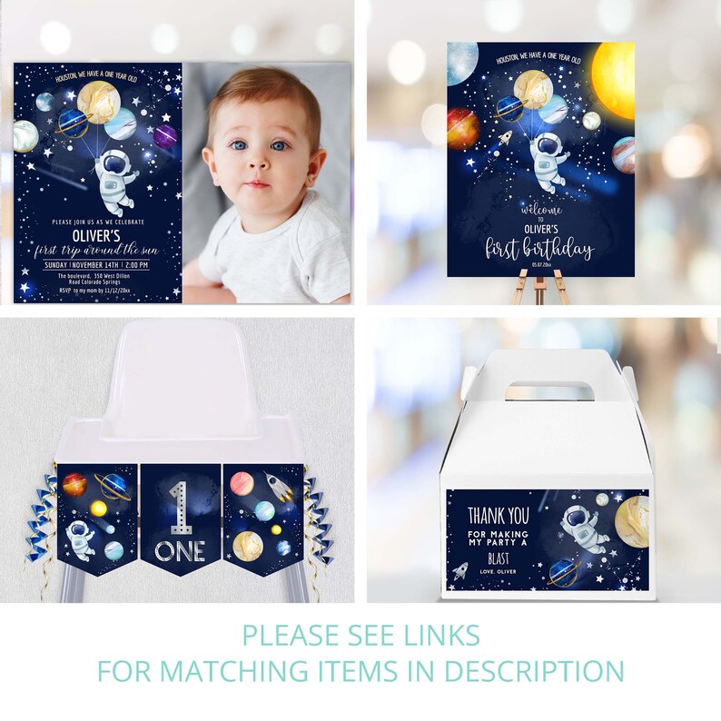 Editable Space Birthday Milestones Sign Silver Collection - Etsy