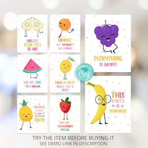 Editable Tutti Frutti Party Sign Bundle | Twotti Frutti Birthday Signs | Tutti Frutti Decor  /0292
