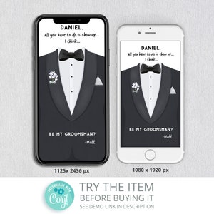 Você será meu padrinho de casamento cartão eletrônico editável para smartphone | Modelo de cartão digital para proposta de padrinhos | Convite por telefone /567