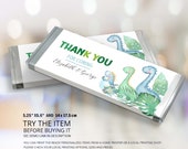 Dinosaur Baby Shower Theme, Thank You Favors Baby Shower, Chocolate Template, Baby Shower Thank You Gifts, Candy Bar Wrappers Dinosaur DB69