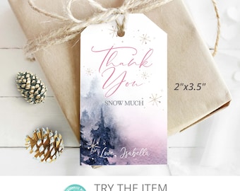 Baby it's Cold Outside Baby Shower Favor Tags | Boho Winter Baby Shower Thank You Tags | Winter Gift Tags Digital W162