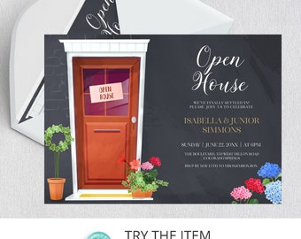 Open House Invitation Template | A New House Invitation Housewarming Invite, New Home Party  /775