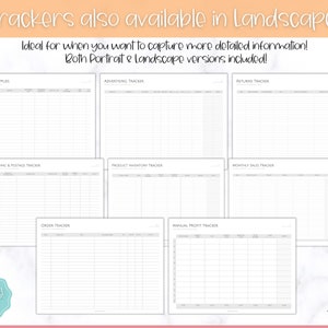 Business Planner Printable BUNDLE, Small Business Planner, Side Hustle, Business Trackers, Social Media, Finances, Content, Order, Etsy Shop image 8