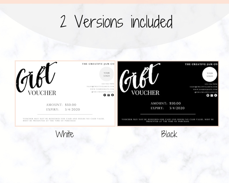 Gift Certificate Template Printable. Editable Gift Voucher - Etsy UK