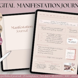 Law of attraction Planner, Digital Manifestation Journal, GoodNotes, Affirmation, Vision Board, Mindfulness, Gratitude, Manifest, Spiritual