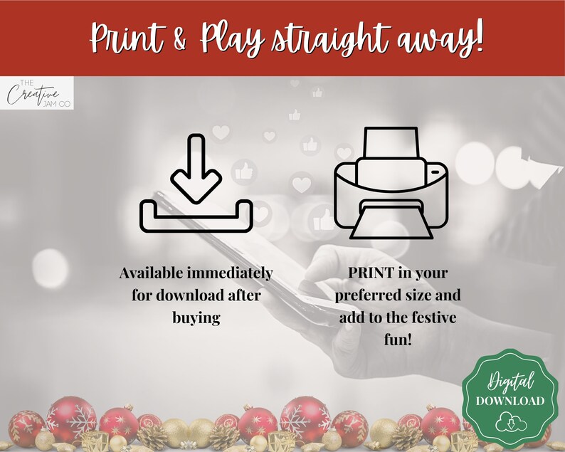 Family Christmas Game Christmas Day Virtual Activity Would you Rather? Holiday Party Game Holiday Party Printable Christmas Family Games