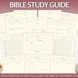 Bible Study Template BUNDLE, Bible Study Journal, Soap Bible Study Guide, Sermon Notes, Verse Mapping, Christian Prayer, Bible Journaling