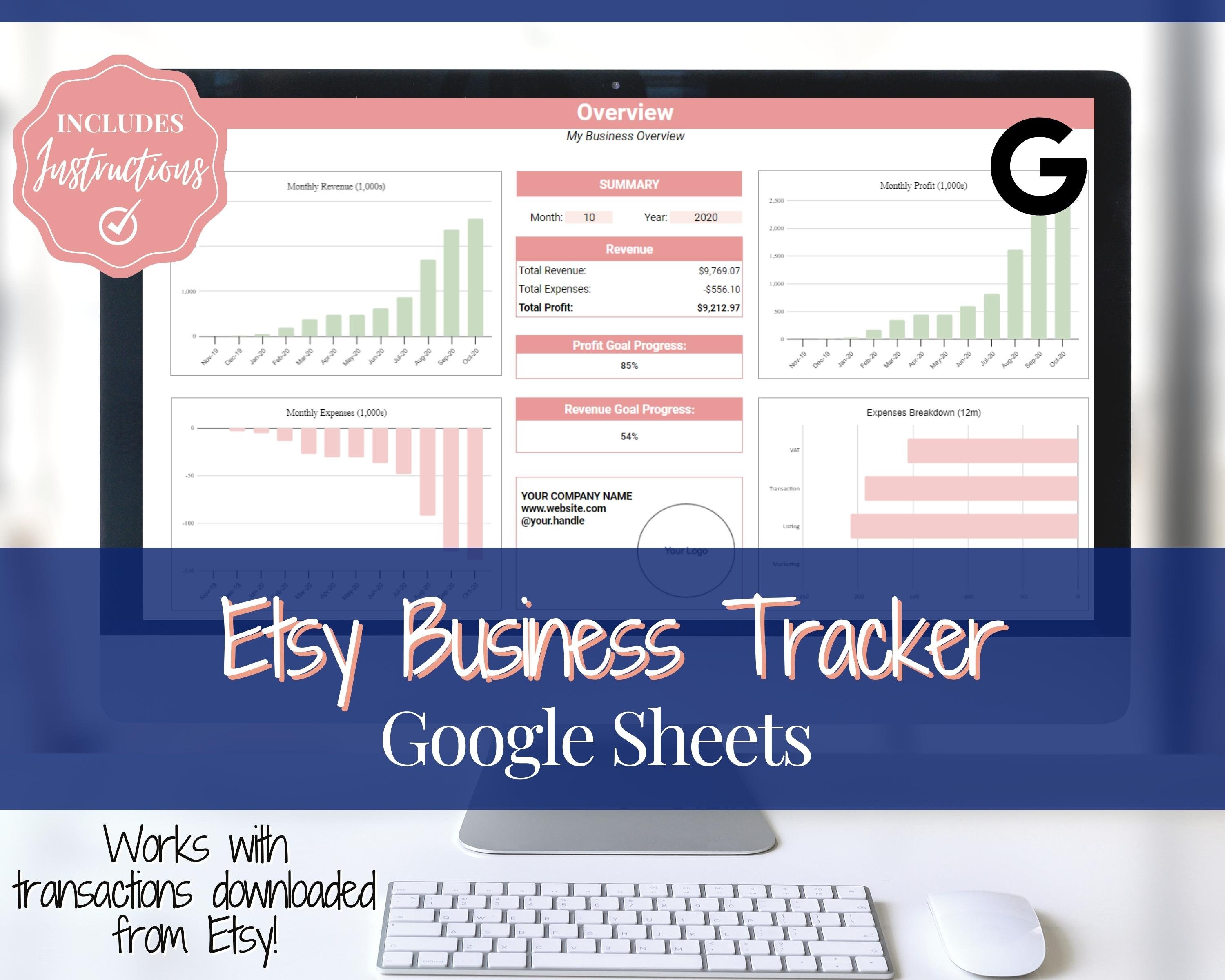 Etsy Small Business Tracker Editable Google Sheets for Your - Etsy Canada