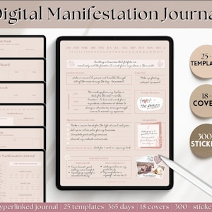 Digital Manifestation Journal, GoodNotes Planner, Law of attraction, Affirmation, Vision Board, Mindfulness, Gratitude, Manifest, Spiritual