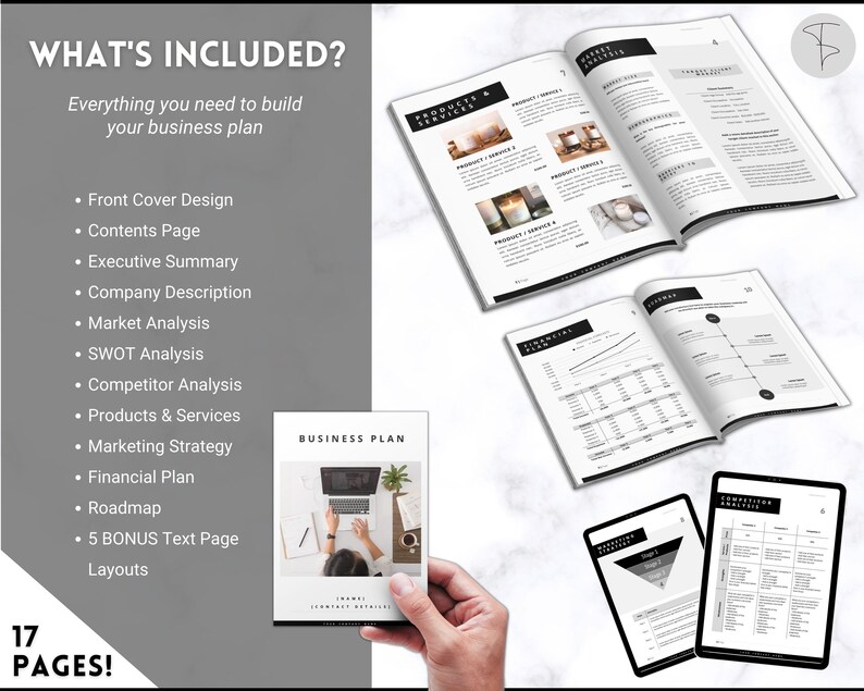 Business Plan Template GOOGLE DOCS Small Business Planner Etsy