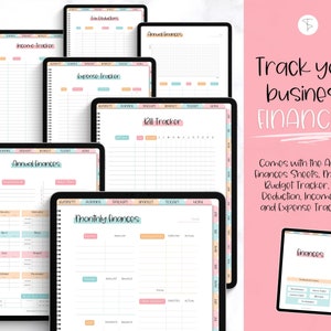 Digital Small Business Planner, Undated Trackers, Social Media, Finances, GoodNotes Digital Journal, Monthly, Weekly, Side Hustle, iPad image 6