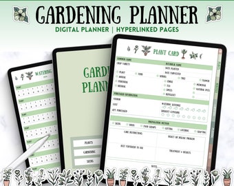 Digitale tuinplanner, plantendagboek, tuinplanner 2024, plantkalender, plantenverzorging, zaad starten, kruidennotities, GoodNotes, iPad