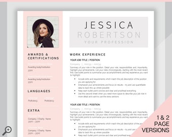 Creative Resume Template Word. CV Template Professional, Modern Executive Resume Template, Clean, Minimalist Resume, Free Docs Bundle