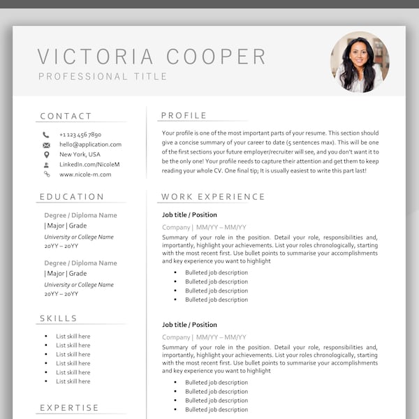 CV TEMPLATE Resume Word. Professional Resume Template. Minimalist Executive. CV template free. Resume Template Bundle. Curriculum Vitae