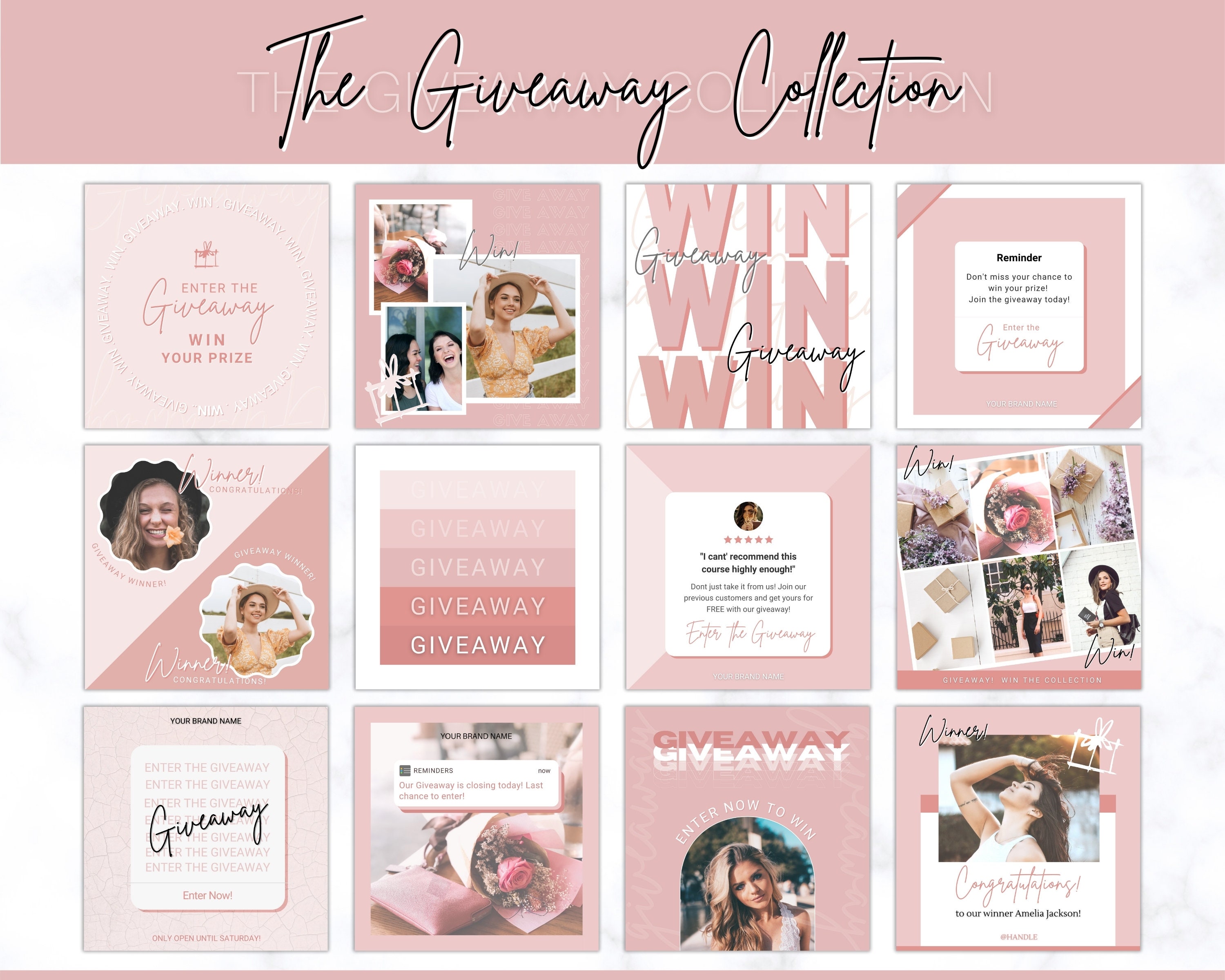 Instagram GIVEAWAY Templates Social Media Engagement Booster -  Finland