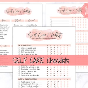 Self Care Planner, Self-Care Checklist, Selfcare Journal Tracker, Wellness Planner Printable, Daily Wellbeing, Mindfulness Mental Health Kit