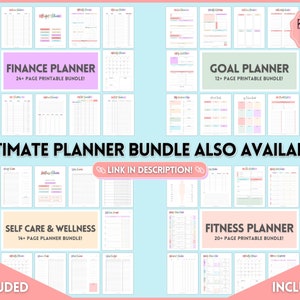 Goal Tracker Printable BUNDLE, 2024 Goals Planner, SMART Goal Setting ...