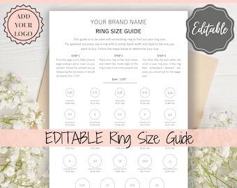 Ring Sizer Printable, RING Size Guide. Ring Size Chart, Multisizer, Ring Sizing Tool, How to Measure Your Ring Size, jewelry, finger, USA UK