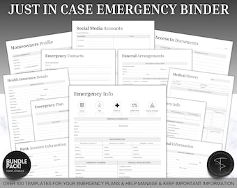 Carpeta Just in Case, ¡la carpeta de emergencia definitiva para su hogar! En caso de emergencia, ¿y si, en caso de muerte, planificador de fin de vida?